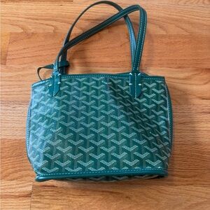 Goyard Green Mini Tote Bag